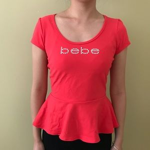 Bebe Peplum Top